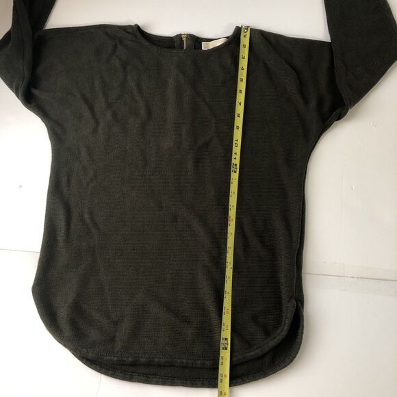 Michael Kors Women’s Knit Sweater Hunter Green Back Zipper Tag Size Medium - Picture 7 of 13